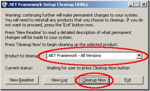 NET Framework Setup Cleanup Utility 20100630 233751