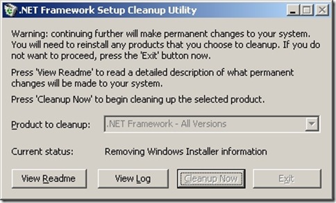 NET Framework Setup Cleanup Utility 20100630 234007